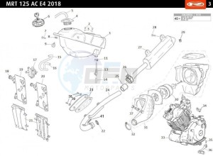 MRT-125-AC-E4-BLACK drawing TANK-EXHAUST-COMPLET ENGINE