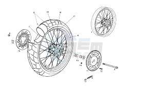 CROSS CITY - 125 CC 4T EU3 drawing REAR WHEEL