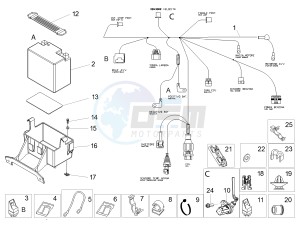 RS 125 4T E4 ABS EMEA EU drawing Rear electrical system