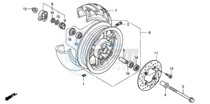 PES150R 125 drawing FRONT WHEEL