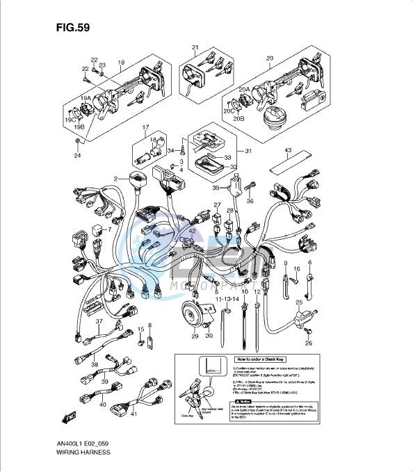 WIRING HARNESS (IMOBI) (AN400ZAL1 E51)