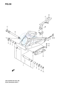 GSX1300R (E3-E28) Hayabusa drawing REAR SWINGING ARM