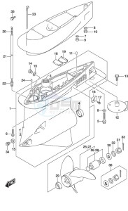 DF 300AP drawing Gear Case S/N 612133 to 61XXXX