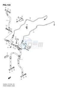 DL650 (E3) V-Strom drawing FRONT BRAKE HOSE (DL650AL1 E33)