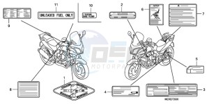 CBF600N9 Europe Direct - (ED) drawing CAUTION LABEL