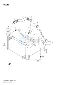 LT-Z400 (E28-E33) drawing RADIATOR HOSE