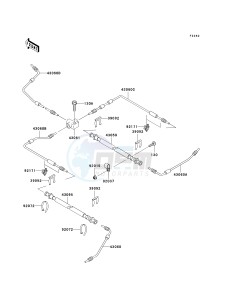 KAF 950 F [MULE 4010 DIESEL 4X4] (F9F-FAF) F9F drawing BRAKE PIPING