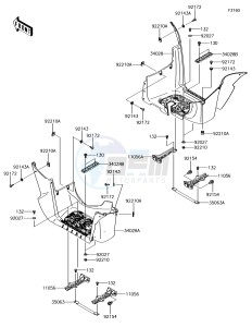 BRUTE FORCE 750 4x4i EPS KVF750HGF EU drawing Footrests