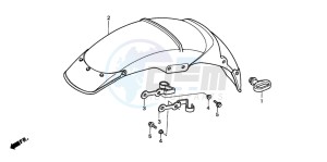 CBX750P2 drawing FRONT FENDER