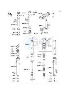 W650 EJ650C6F GB XX (EU ME A(FRICA) drawing Front Fork