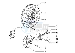 Zip 50 RST drawing Front wheel disc brake