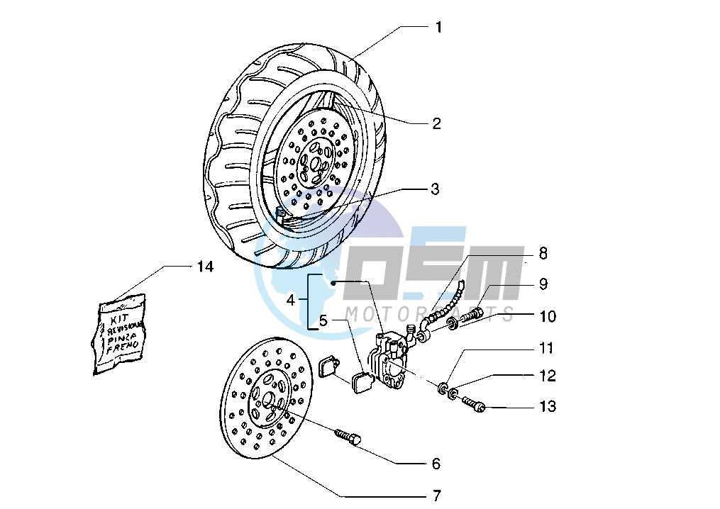 Front wheel disc brake