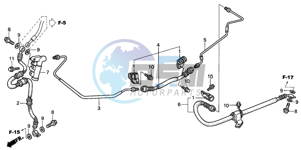 REAR BRAKE PIPE (NSS2501/2)