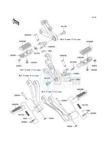 ZX 600 J [ZZR600] (J6F-J8F) J7F drawing FOOTRESTS