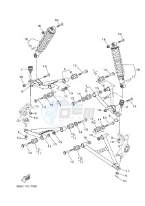 YFM450FWBD YFM45KPXJ KODIAK 450 EPS (BB51) drawing FRONT SUSPENSION & WHEEL