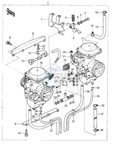 KZ 400 C (C1) drawing CARBURETOR ASSY