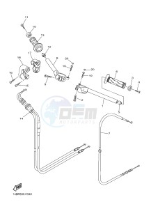 YZF-R1B 1000 (1KBP) drawing STEERING HANDLE & CABLE