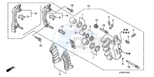 SH300A9 ED / ABS TBX drawing FRONT BRAKE CALIPER