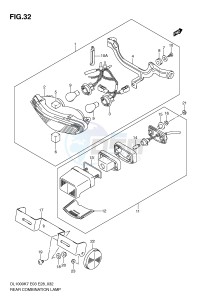 DL1000 (E3-E28) V-Strom drawing REAR COMBINATION LAMP