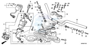 CB1000RE CB1000R E drawing HANDLE PIPE/ TOP BRIDGE