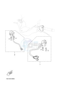 YP400RA X-MAX 400 ABS X-MAX (1SDA 1SDA 1SDA 1SDA) drawing HANDLE SWITCH & LEVER