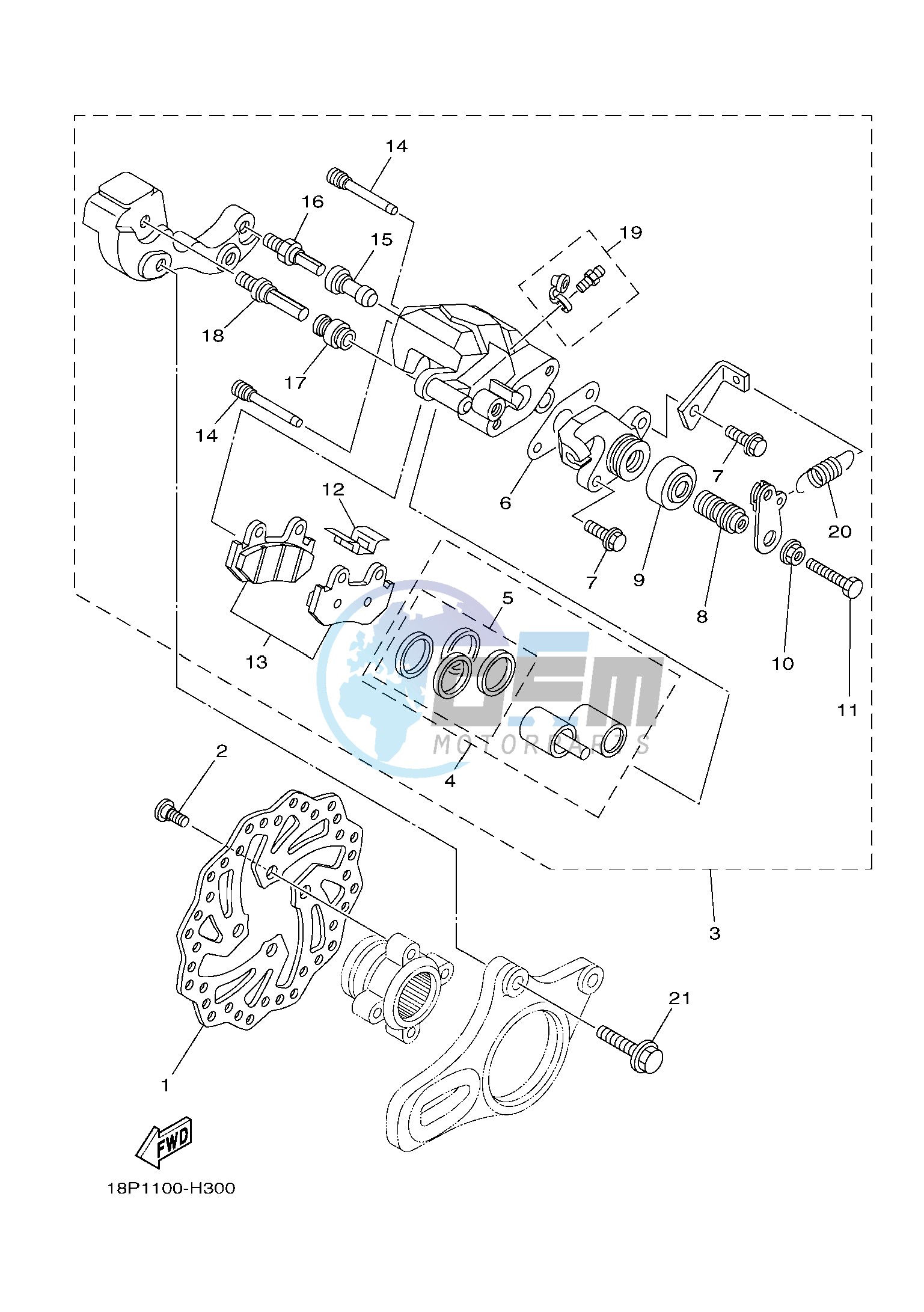 REAR BRAKE CALIPER