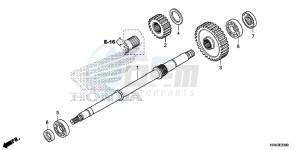 TRX500FE1F TRX500F Europe Direct - (ED) drawing FINAL SHAFT