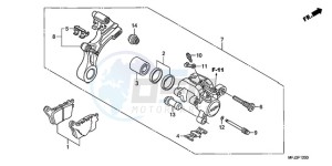 CBR600RR9 BR / MME - (BR / MME) drawing REAR BRAKE CALIPER (CBR600RR)