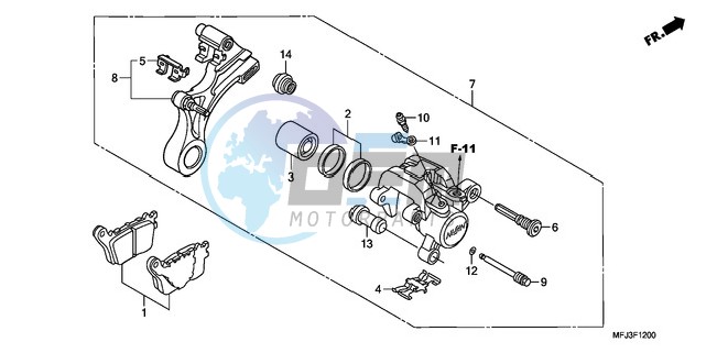 REAR BRAKE CALIPER (CBR600RR)