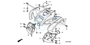 TRX420FEA Europe Direct - (ED / 4WD) drawing FRONT FENDER