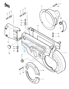 KLT 200 C [KLT200] (C1) | DIFFIRENTIAL AXLE [KLT200] drawing CHAIN CASE -- 83 KLT200-C1- -