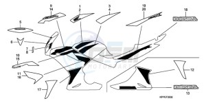 CBR125RWA Europe Direct - (ED / WH) drawing MARK/STRIPE (CBR125RW7/RW9/RWA)