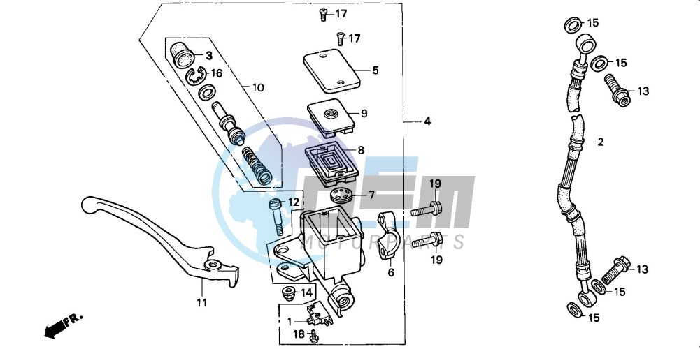 FR. BRAKE MASTER CYLINDER