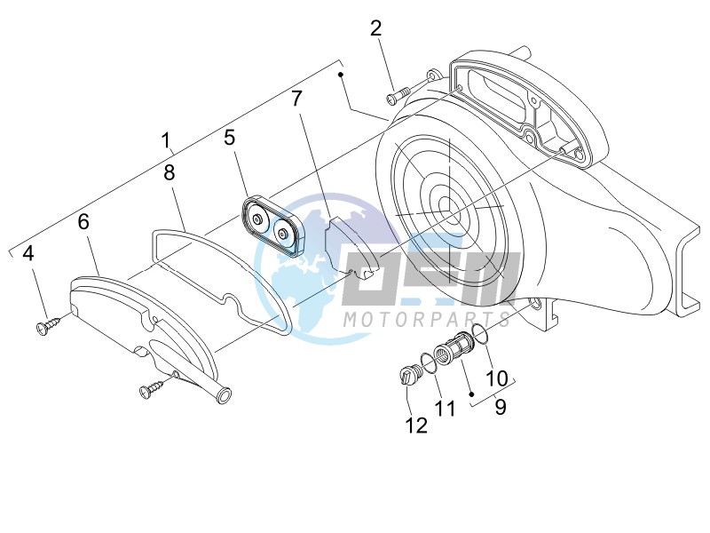 Flywheel magneto cover - Oil filter