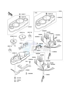 ZX 1100 D [NINJA ZX-11] (D1-D3) [NINJA ZX-11] drawing METER-- S- -