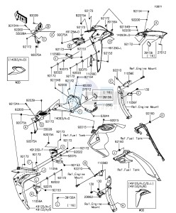 Z1000 ZR1000FEFA FR GB XX (EU ME A(FRICA) drawing Cowling(Center)