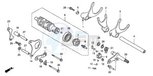 CB1300S CB1300SUPERBOLD'OR drawing GEARSHIFT DRUM/GEARSHIFT FORK