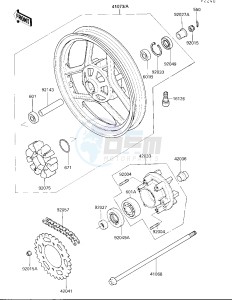 EX 250 F [NINJA 250R] (F2-F4) [NINJA 250R] drawing REAR WHEEL_CHAIN