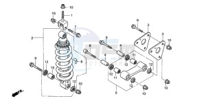 CBR1100XX SUPER BLACKBIRD drawing REAR CUSHION