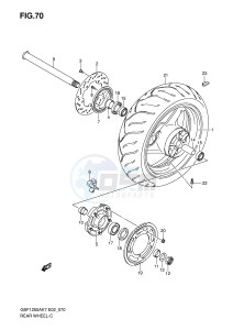 GSF1250 (E2) Bandit drawing REAR WHEEL (GSF1250AK7 SAK7 AK8 SAK8 AK9 SAK9 SAZK9 SAL0)