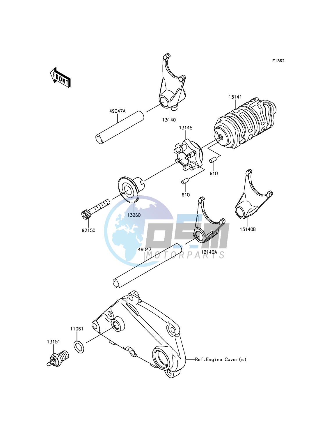 Gear Change Drum/Shift Fork(s)