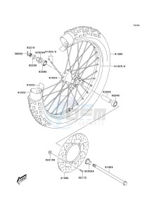 KLX 125 B [KLX125L] (B1-B3) [KLX125L] drawing FRONT HUB