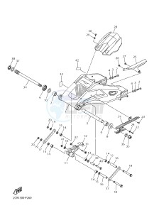 YZF-R1M 998 R3 (2KSC 2KSD) drawing REAR ARM