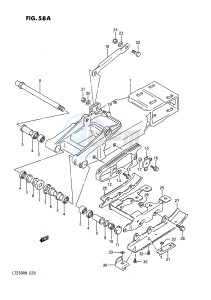 LT250R (E28) drawing REAR SWINGING ARM (MODEL M N)