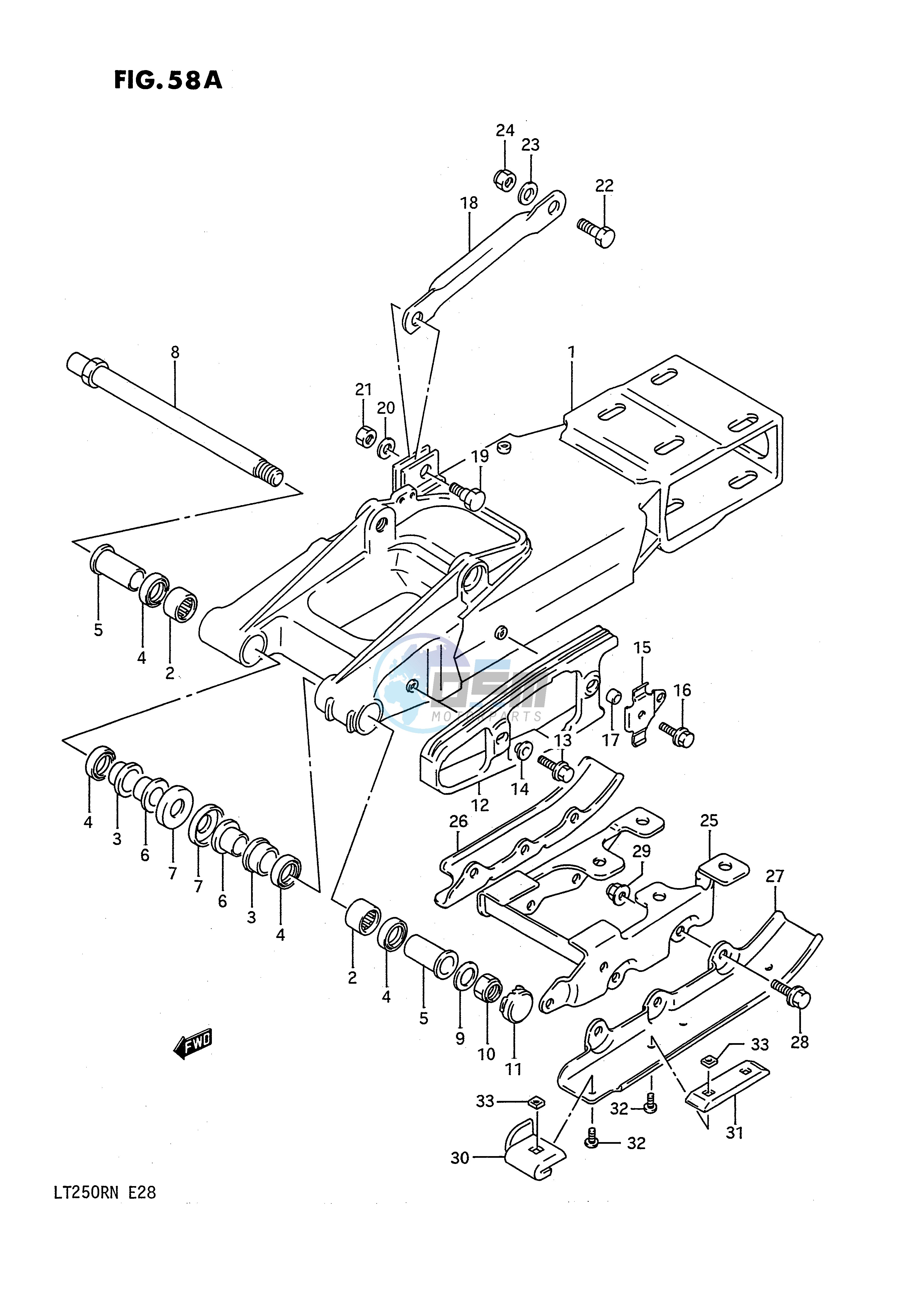 REAR SWINGING ARM (MODEL M N)