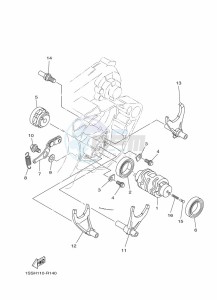 YZ250X (BF1T) drawing SHIFT CAM & FORK