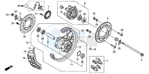 XL700VA drawing REAR WHEEL