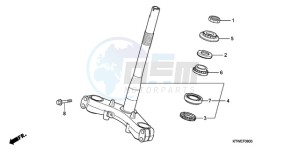 SH300AR9 UK - (E / ABS MKH SPC TBX) drawing STEERING STEM