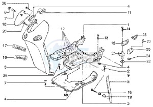 Liberty 50 4t drawing Front shield-foot board-spoiler