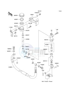 VN 1500 P [VULCAN 1500 MEAN STREAK] (P1-P2) [VULCAN 1500 MEAN STREAK] drawing REAR MASTER CYLINDER